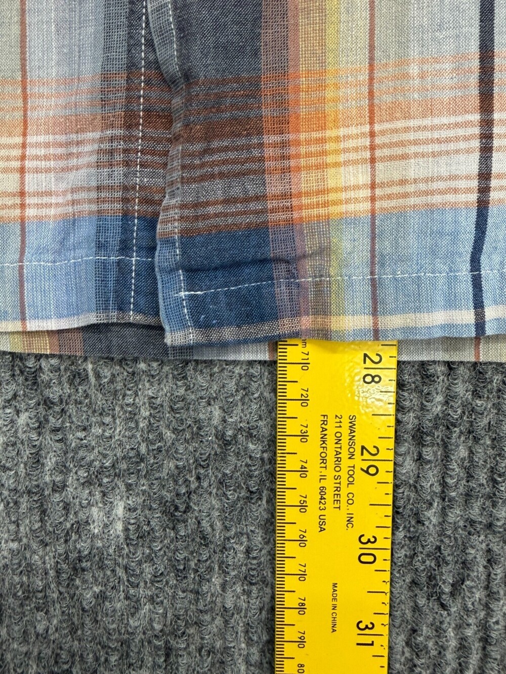 Vintage Christian Dior Monsieur Button Up Shirt Mens XL Plaid Shoulder Epaulets - Picture 6 of 8